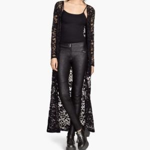 Black fox lace kimono